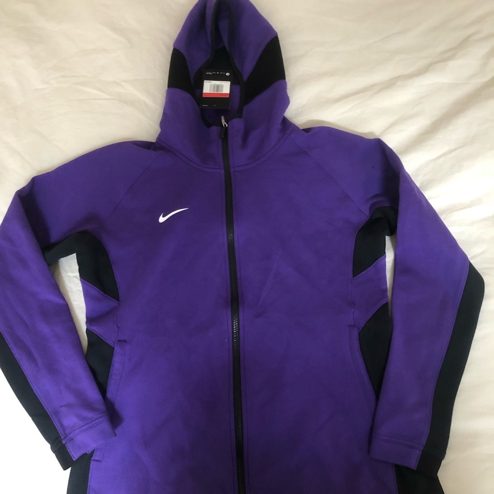 Nike dry womens running hoodie zip up jacket size L